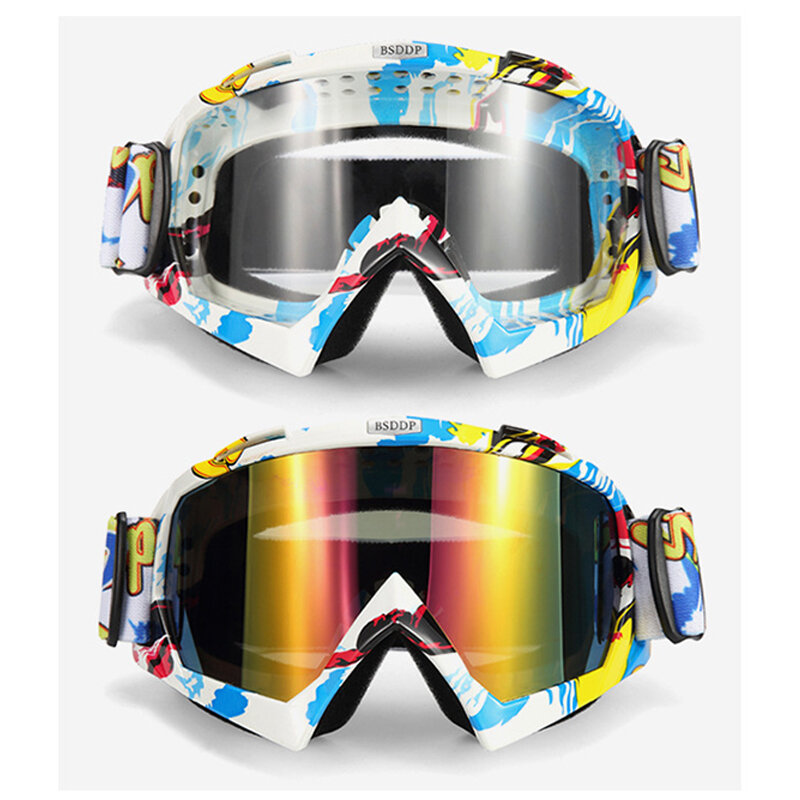 Kacamata Sepeda Motor Kacamata Helm Off-Road Helm Ski Bersepeda Kacamata Sepeda Mobil