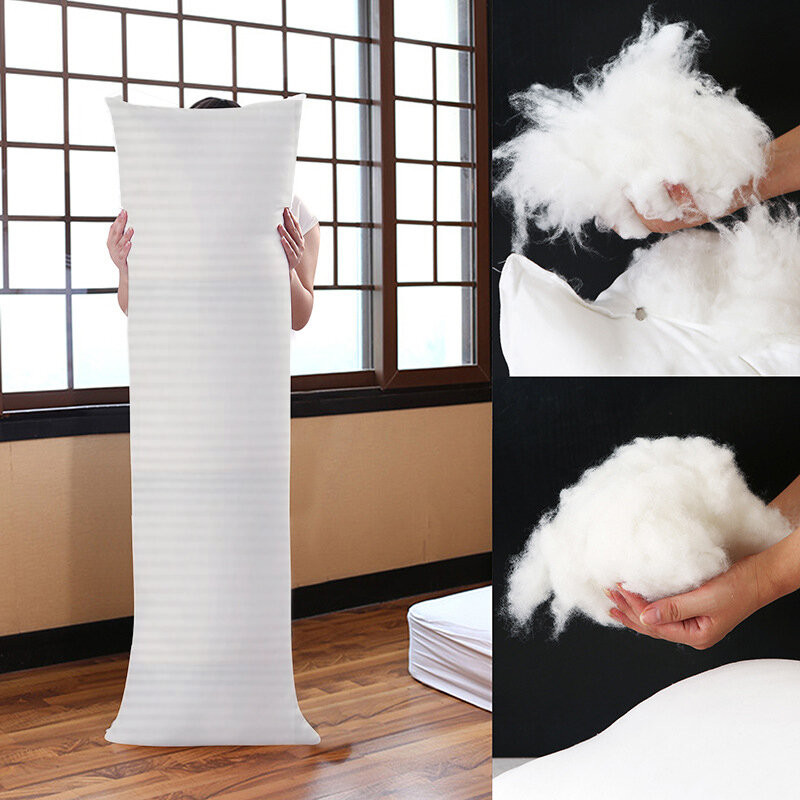 Oreiller câlin blanc haute élasticité pour hommes et femmes, coussin rectangulaire à usage domestique, 150x50cm 120x40cm
