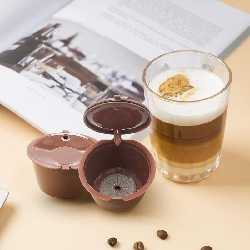Cápsula de café reutilizable para máquina Dolce Gusto, Kit de taza de filtro de cápsula de café rellenable, dispensador, 1-10 piezas