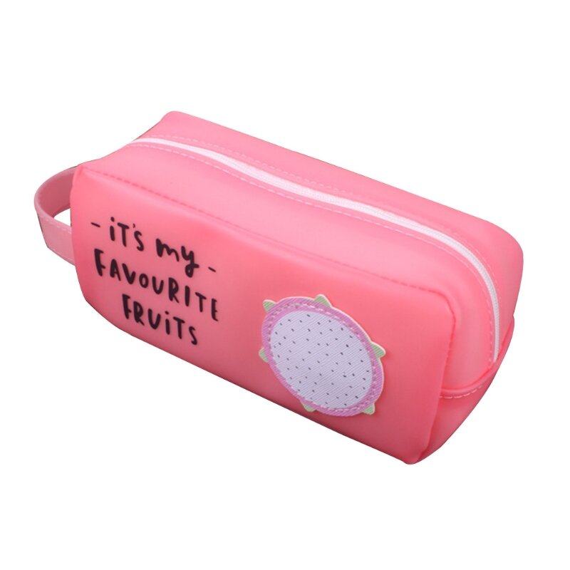 Cartoon PVC Pen Bag Cute Portable Toiletries Storage Bag for Girls Adults Travel