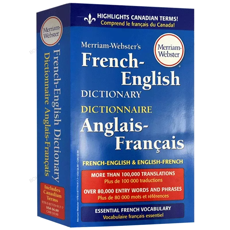Merriam websterのフランス語英語オリジナル言語学習ブック、wordpower