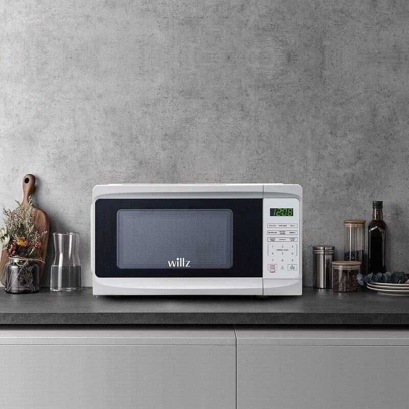 Atas meja Oven Microwave kecil, 6 Preset program memasak lampu Interior LED Display 0.7 Cu.Ft 700W putih