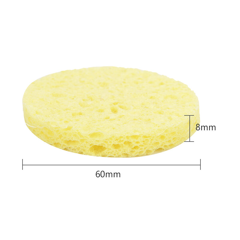 5/10pcs 6cm Face Round Makeup Remover Tool Natural Wood Pulp Sponge Cellulose Compress Cosmetic Puff Facial Washing Sponge
