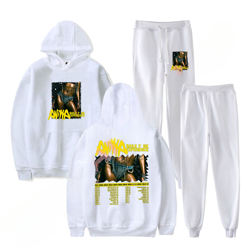 Anitta Baile Funk Experience Tour 2024 Men's Sportswear Set Casual Tracksuit Two Piece Set Sweatshirt + Sweatpants Mens Clothing