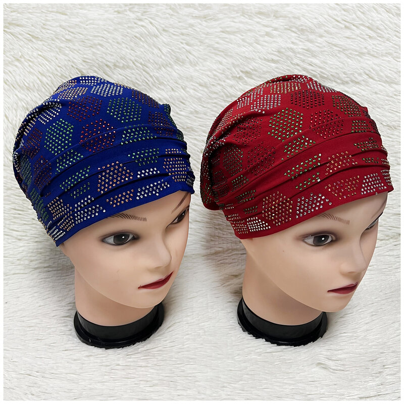 Women Cap Beaded For India Hat Scarfs Head Wrap Headband Girl Hair Accessories Lady Comfortable Worship Hat Twisted Turban Hats