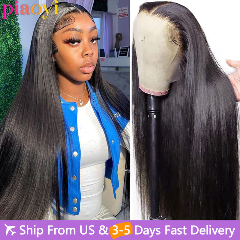 Straight 13x4 Lace Front Human Hair Wig Transparent Lace Frontal Brazilian Human Hair Wigs Pre Plucked 13X4 Bob Wigs For Women