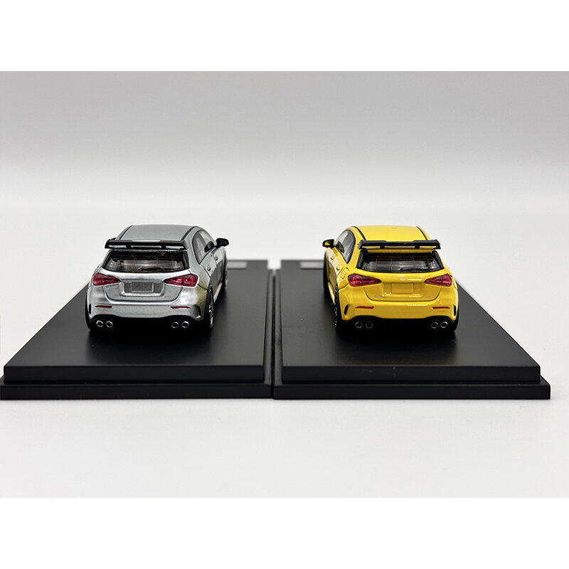 XT In Stock 1:64 A45 S A Class Performance Yellow Grey Diecast Diorama Car Model Collection Miniature Carros Toys