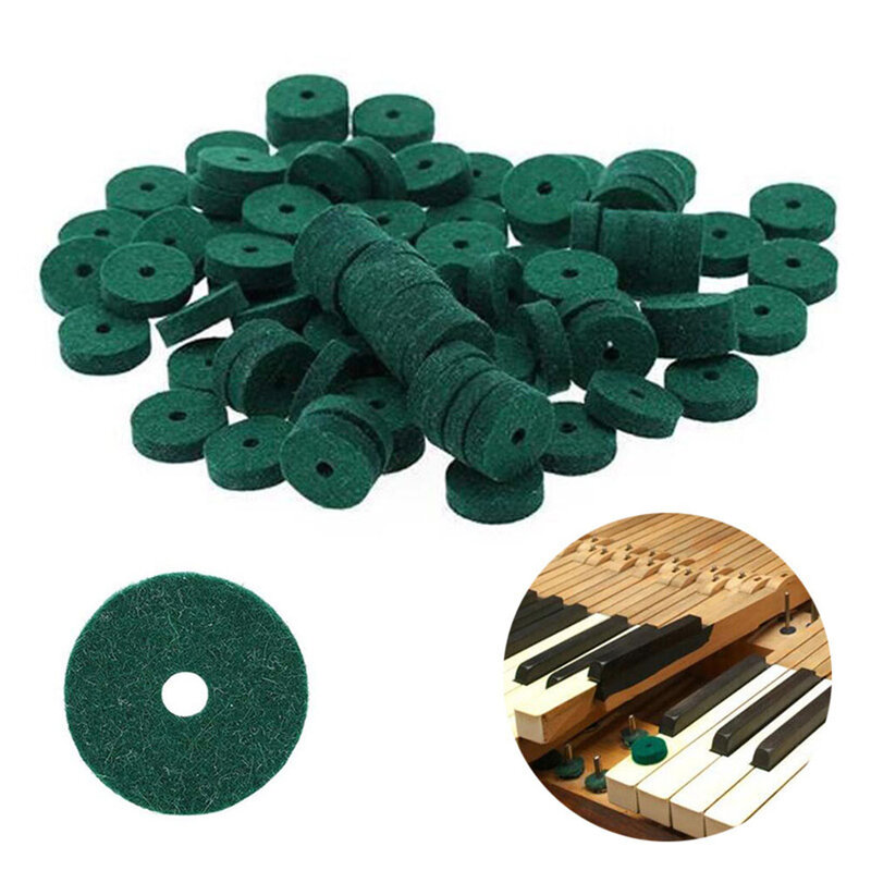 Podkładki filcowe maty fortepianowe zielona klawiatura lekkie części praktyczne wymiana akcesorium naprawcze okrągłe miękkie 22*4.5mm