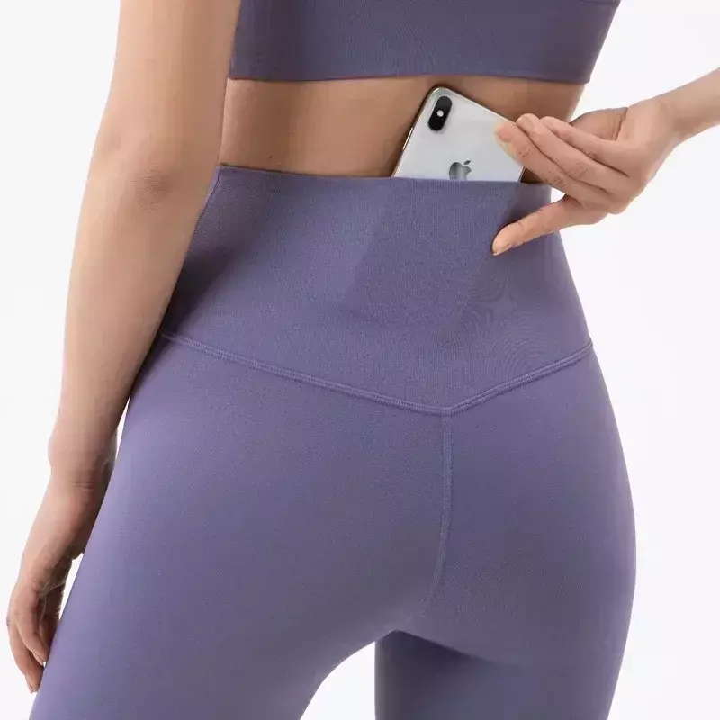 Lemon Set pakaian olahraga, 2 potong Bra Yoga + legging pinggang tinggi telanjang merasa celana lari Fitness Gym atletik Yoga