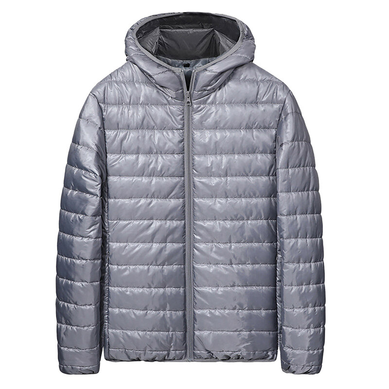 Jaqueta com capuz Windproof masculina, casaco de parka quente, leve, casacos casuais de algodão, monocromático jovem, outono, inverno, 2023
