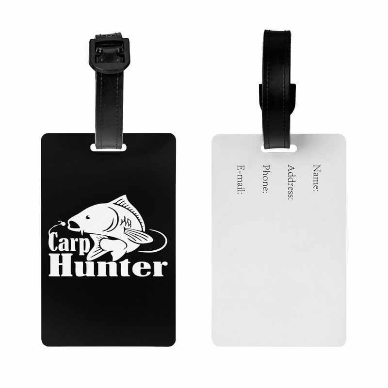 Fishing Fish Fisherman Carp Hunter Luggage Tag Suitcase Baggage Privacy Cover ID Label