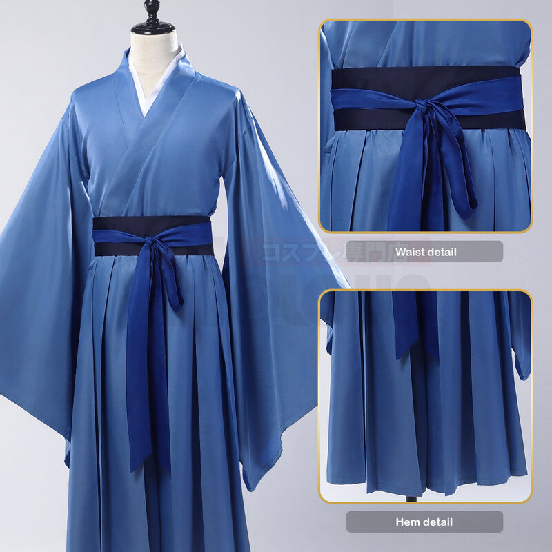 Costume de Cosplay de l'Anime Jinkr de l'Apothicaire LOUN, Robe Bleue de Convention Hanfu pour Halloween, Cadeau de Noël