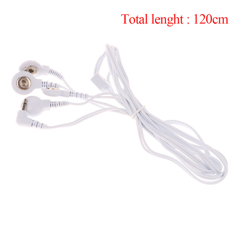Cables de electrodo de electroterapia, Cable de conexión para masajeador Tens, masaje y relajación, 2,5/3,5mm, 4/2 botones