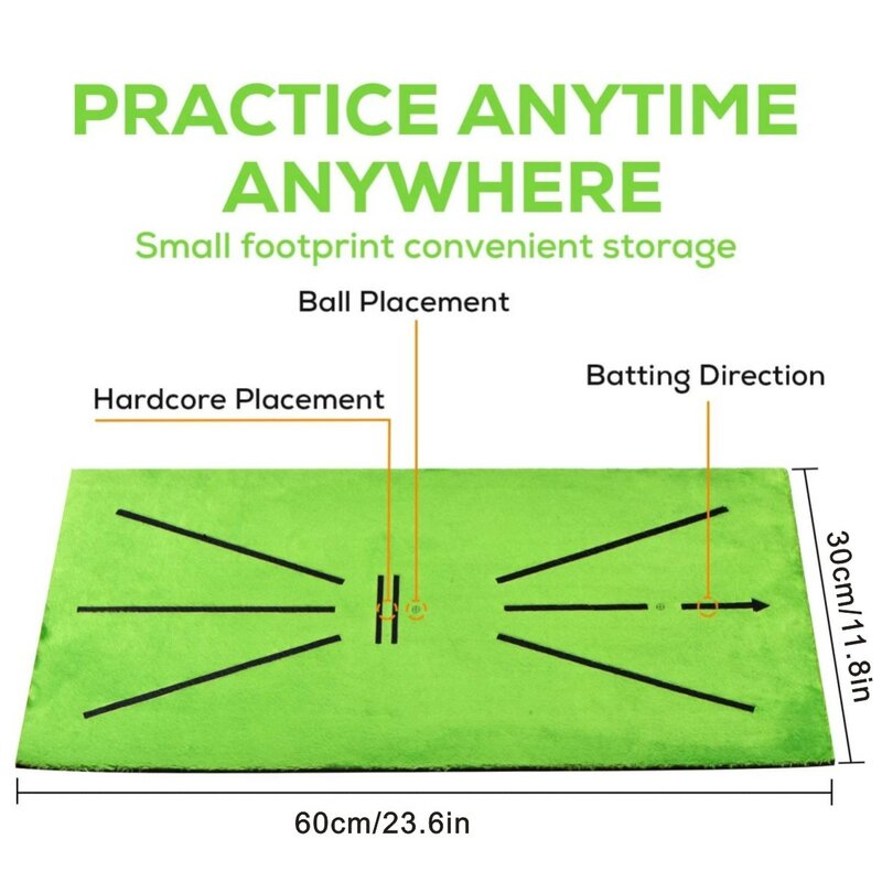 Detecção do balanço de golfe bater almofada direção marcas indoor mini balanço corte prática almofada mostrando bater trajetória