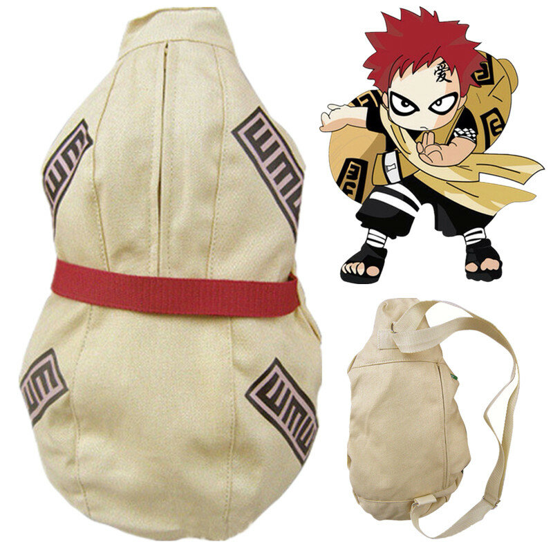 Anime NARUTO Kazekage Gaara Gourd Cosplay COSTUME Adult Kids Unisex Canvas Messenger Bags Casual Bag Halloween Prop Xmas Gift