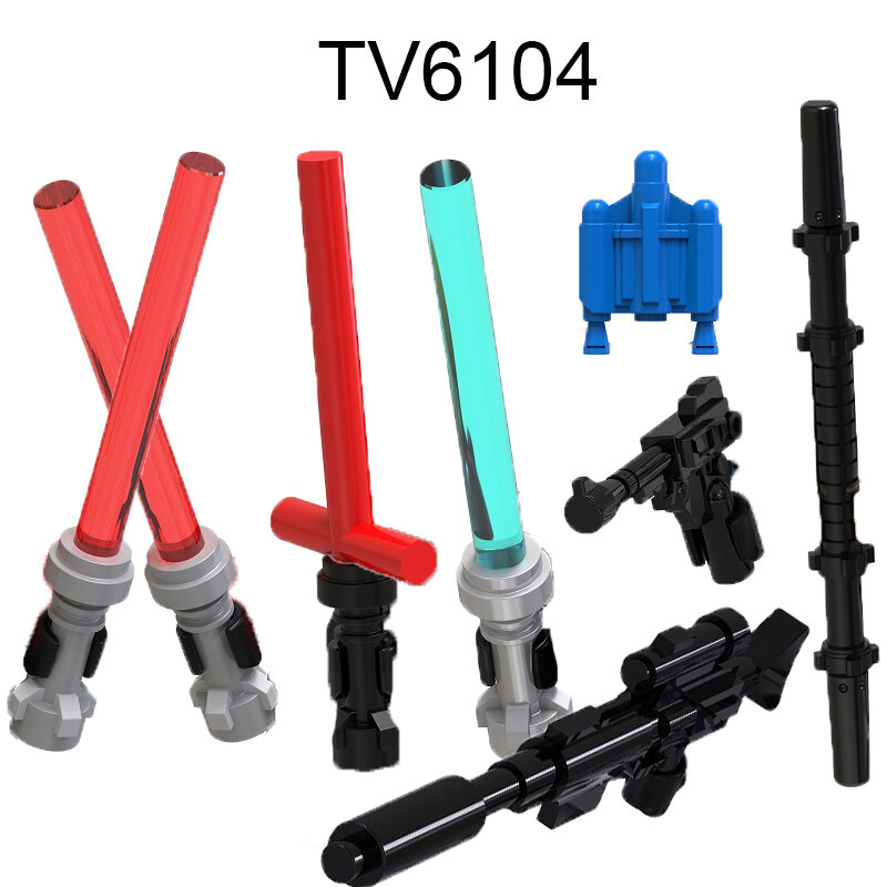 X0351 tv6104 nova chegada famosa estrela de cinema arma robô blocos de construção figuras ação brinquedos para crianças presentes