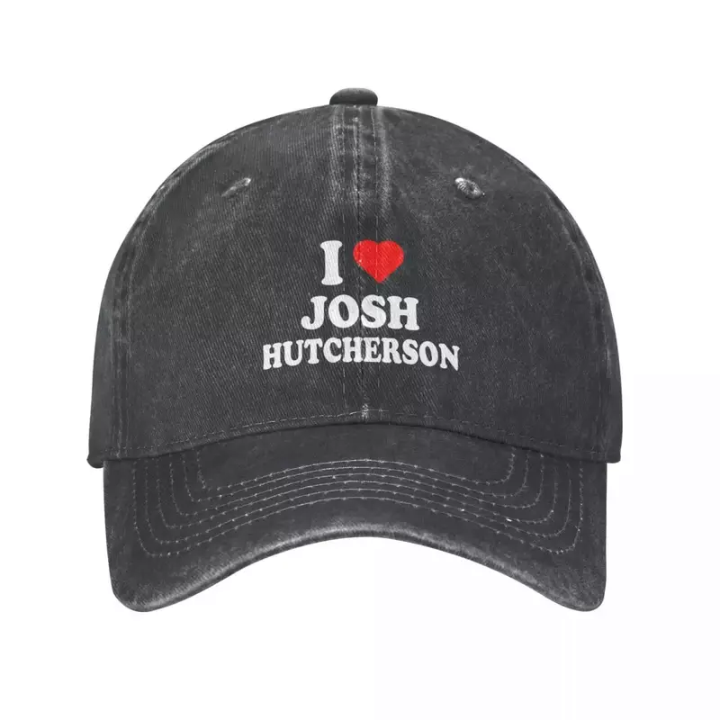 I Love Josh Hutcherson Baseball Cap Vintage Distressed Cotton Movie TV Actor Snapback Cap Unisex Outdoor Activities Caps Hat
