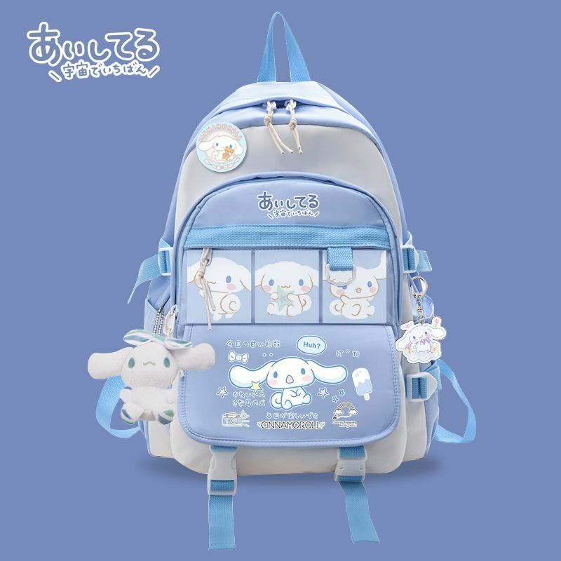 Anime Sanrio Plush Toy Cinnamoroll Backpack Children Girl Boy Black Blue Schoolbag Kawaii Student School Bag Computer Large Gift