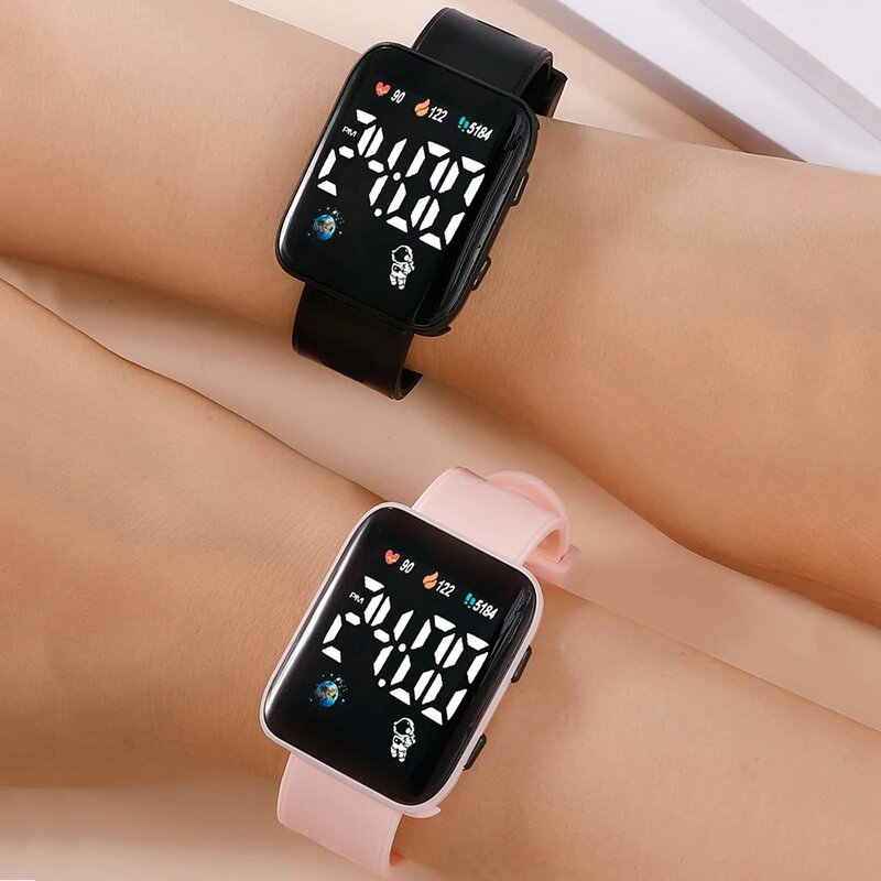 남녀공용 LED 디지털 시계, 커플 시계, 스포츠 육군 군사 실리콘 시계, 전자 시계, Hodinky Reloj Hombre