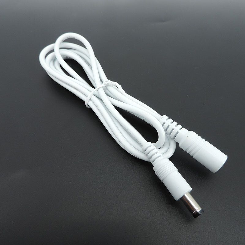 1/1.5/5m white black DC Power supply Male to female connector Cable Extension Cord Adapter Plug 20awg 22awg 5.5x2.1mm J17
