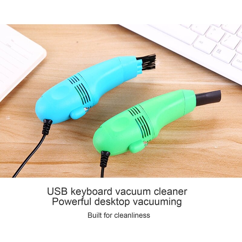 Mini Handheld USB Keyboard Cleaner Practical Keyboard Computer Cleaner for Hairs Confettis Crumbs Dust Small Particles