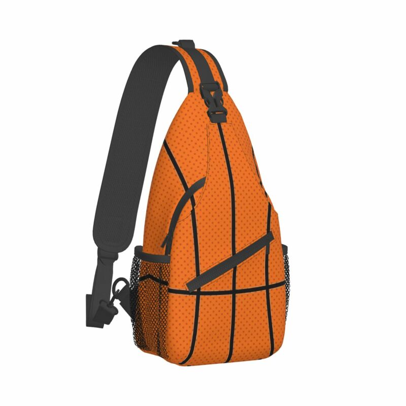 Basketball Crossbody Sling Bag Printed Chest Bag Shoulder Backpack Daypack for Travel Hiking Cycling Bag