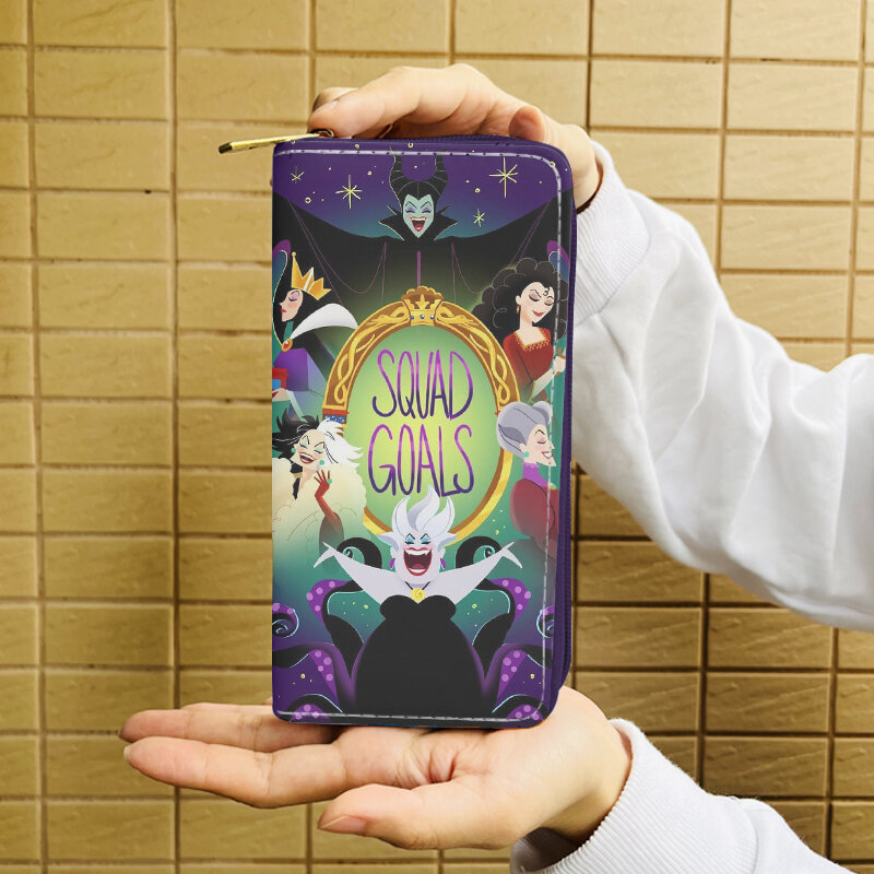 Disney Maleficent W7410 Anime teczki portfel kreskówka zamek błyskawiczny portmonetka casualowe portmonetki pudełko na karty torebka prezent Unisex