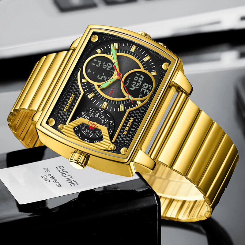LIGE męski zegarek duża tarcza pasek ze stali nierdzewnej data męskie biznesowe męskie zegarki wodoodporne luksusowe męskie zegarki na rękę dla mężczyzn