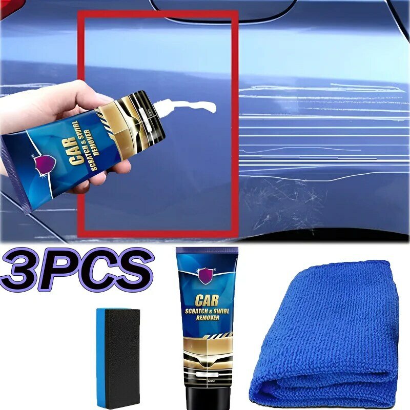 3PCS Universal Car Scratch Repair Cream Cleaning Tool Car Swirl Remover Scratches Repair Polishing Wax Auto Products Accessories