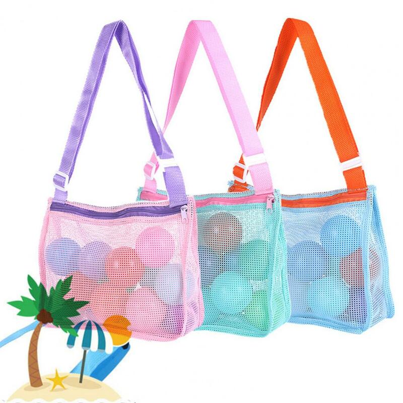 Сетчатая Коллекционная сумка из ракушек, Пляжная детская игрушка, набор из двух предметов с регулируемым ремешком, вместительные солнцезащитные очки из ракушек для удобства