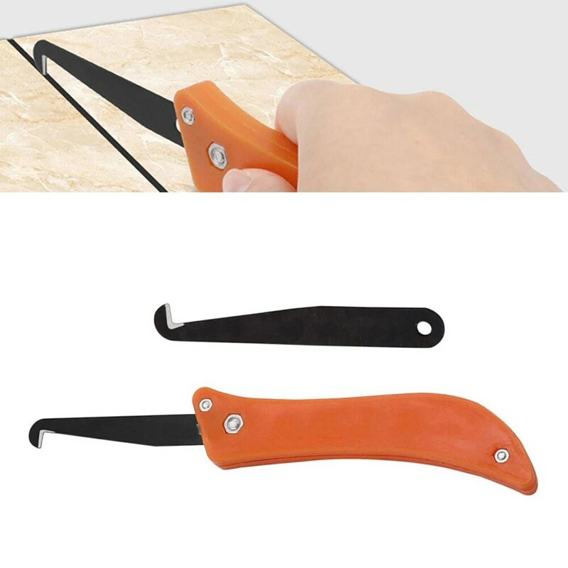 Set alat pembersih tangan multifungsi, pisau kait nyaman, alat pembersih dapur panjang 21.2cm
