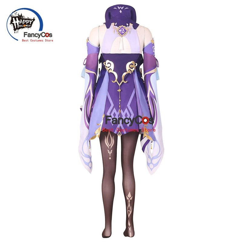 Genshin Impact Keqing Cosplay kostiumy jednolita peruka Cosplay Anime kostiumy na Halloween dla kobiet Cosplay kostium na zamówienie