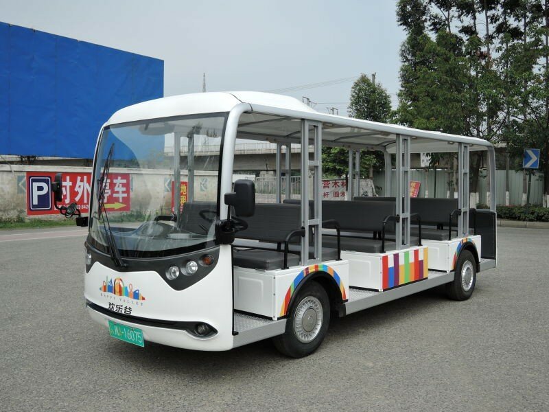 공원 및 여행용 전기 버스, 23 인승 전기 관광 버스, 96V 13.5kw AC 모터 컨트롤러, 브레이크 포함