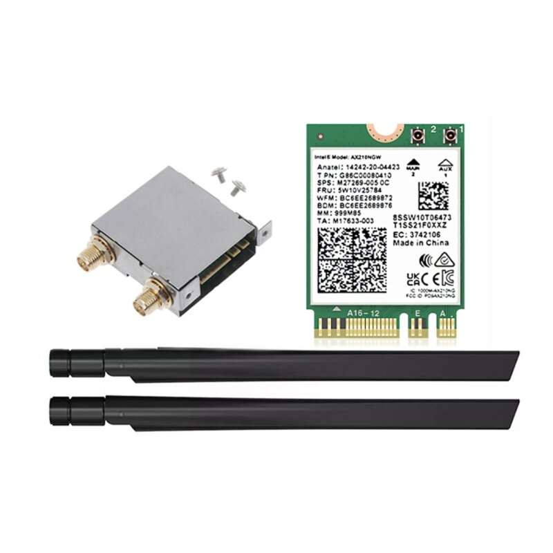 미니 PCI-E 와이파이 카드, 블루투스 호환 5.2 무선 어댑터, 와이파이 6E AX210NGW, 드롭쉽