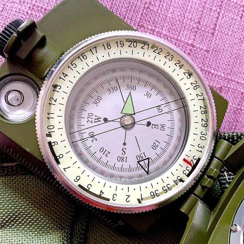 Impermeável High Precision Compass Outdoor Gadget Esportes Caminhadas Montanhismo Profissional Militar Exército Metal Sight
