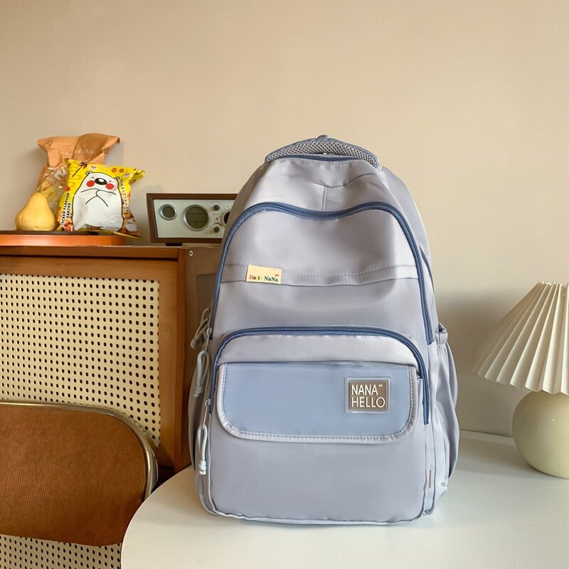 Mochila escolar japonesa de gran capacidad para mujer, mochila de viaje para ordenador, versión coreana de Harajuku, Simple y transpirable
