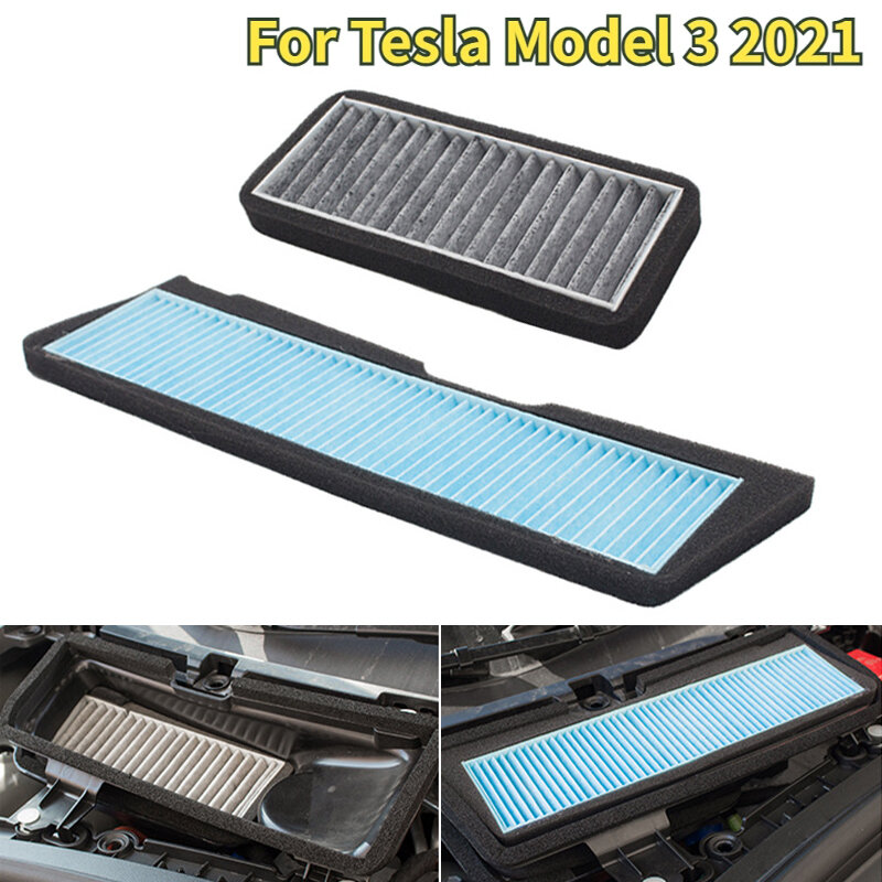 Car Air Intake Filter for Tesla Model 3 2021-2023 Grille Cover Inlet Vent Trim Internal External Air Flow Protection Accessories