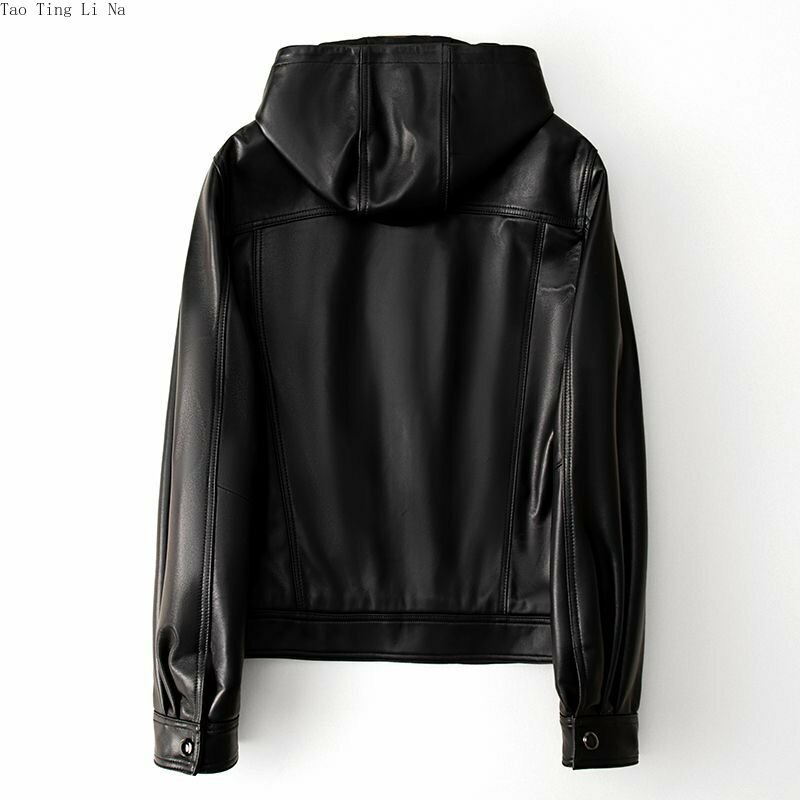 2023 Genuine Sheepskin Casual Leather Coat Spring New Women Fashion Jacket H1
