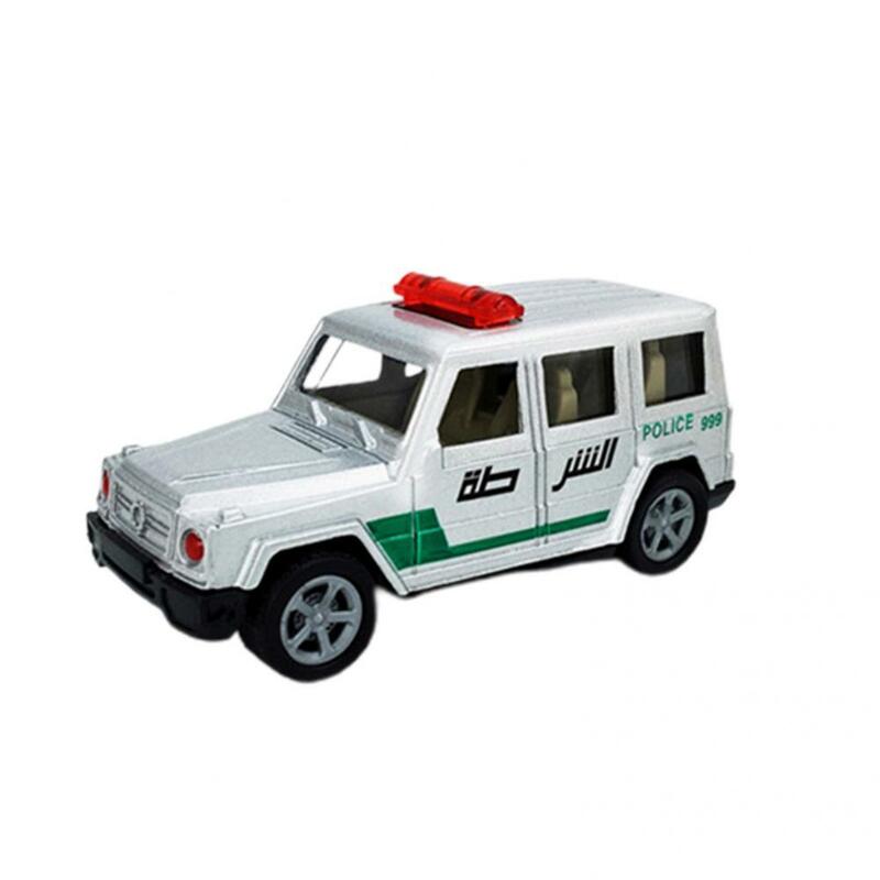 Modèle de voiture de Police interactif et Simple, fonctionnement réaliste, en alliage, jouet pour enfants