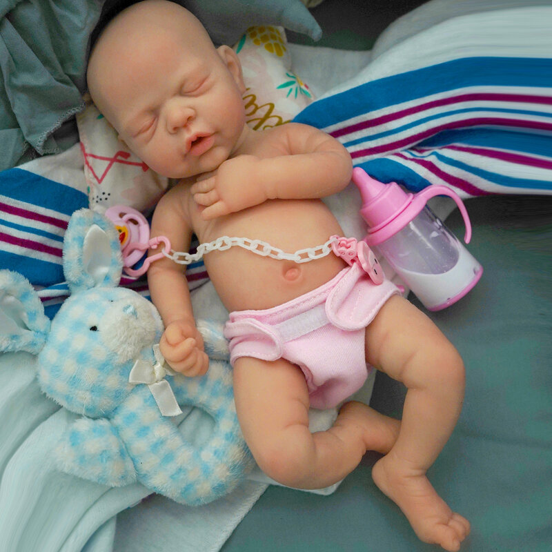 Muñeca de bebé de silicona de cuerpo completo para niños, muñeco Reborn realista, antiestrés, Micro Preemie, 12 ", niño, Liam, niña, Nova