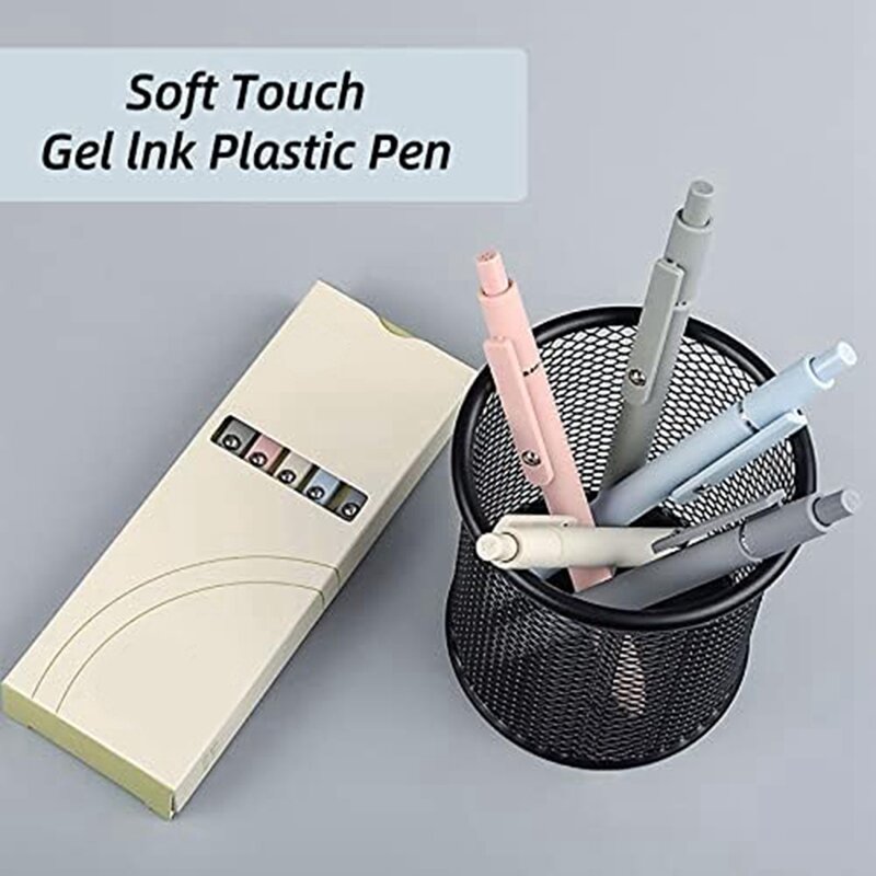 0.5Mm Black Ink Pens High-End Series Retractable Pens Fine Point Smooth Writing Pens 10Pcs