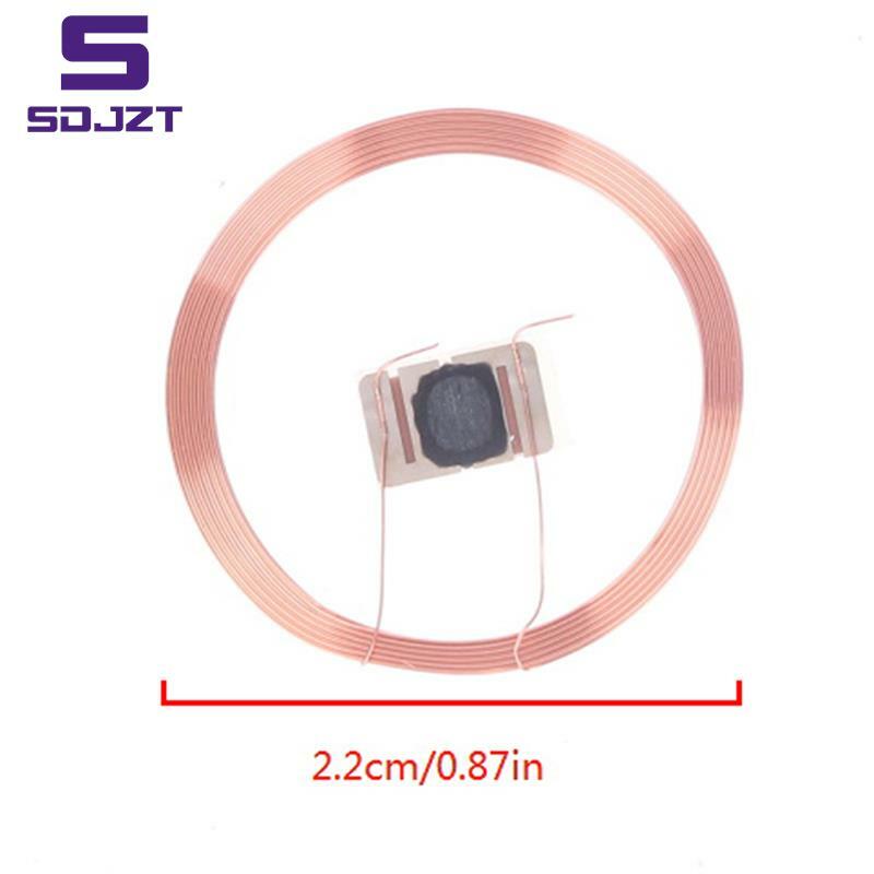 Chip Keyfob regravável UID, bobina auto-adesiva RFID, UID, mutável, 13.56MHz, 21.6mm, 5pcs