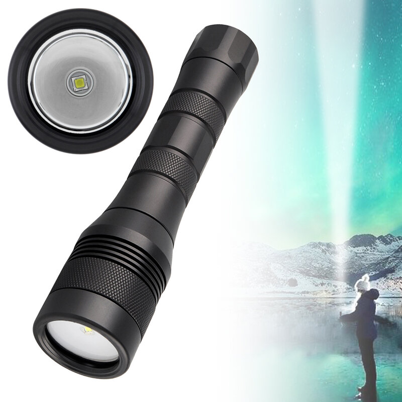 1050LM Diving Torch Underwater 150m Scuba Diving Flashlight IPX8 Waterproof Lamp with 120 Degrees Beam Angle