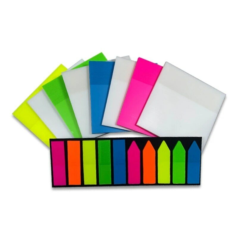 2022 New 600Pcs Sticky Notes Papers Transparent Sticky Notes Index Tabs for School Office