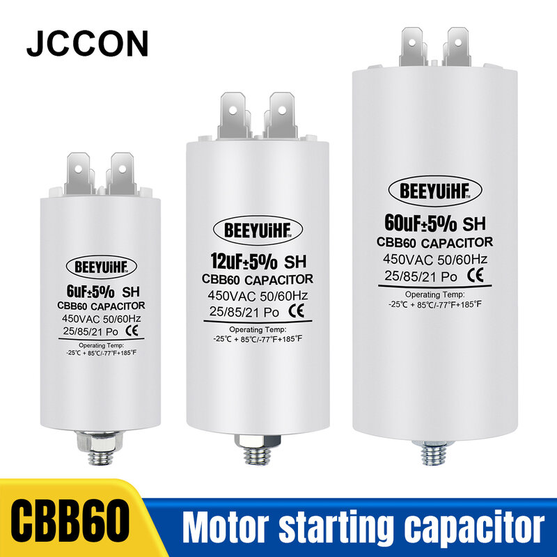 Beeyuihf cbb60 Start kondensator 6uf ~ 60uf Motor kondensator 50/60hz 450vac mit m8 Schraube für Elektromotor/Waschmaschine