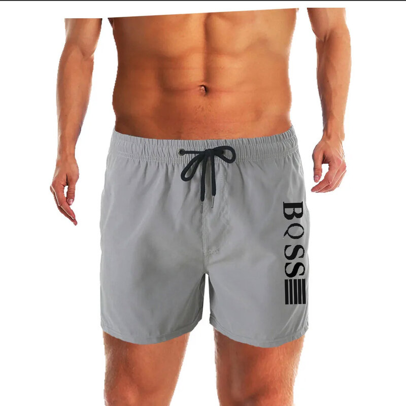 Spodenki męskie letnie spodenki strój kąpielowy dla mężczyzn markowe stroje plażowe Sexy kąpielówki męskie stroje kąpielowe z niską talią oddychająca odzież plażowa