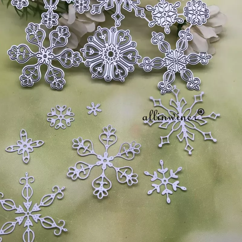 Natal Snowflake Metal Cutting Morre, Stencils Die Cut para DIY Scrapbooking, Gravação do cartão de papel do álbum
