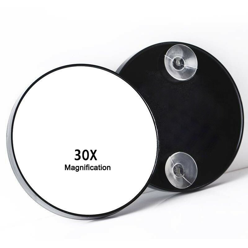 Specchio di ingrandimento durevole 30x con ventosa lente d'ingrandimento per punti neri compatto rimuovi i pori dell'acne strumento specchio per il trucco del bagno