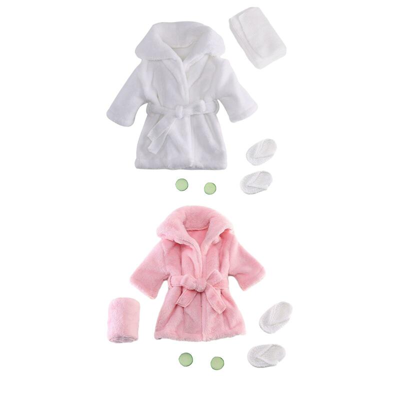 Newborn Photography Props Bathrobe with Slippers Photo Prop Robe Comfortable Newborn Costume Baby Robe for Girls Boys Infant