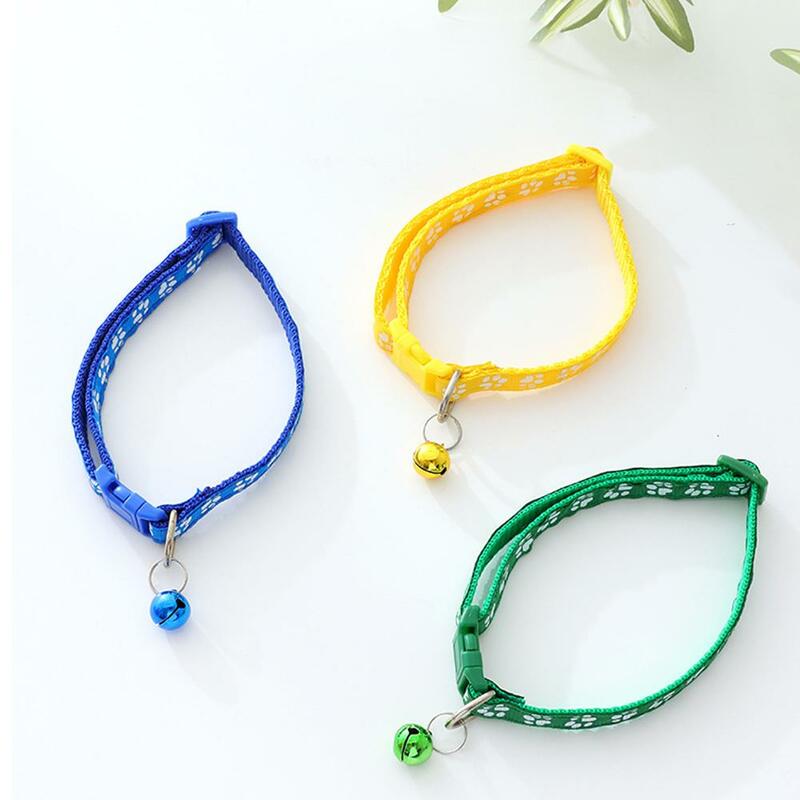 Fashion Pet Cats Collar Colorful Pattern Cute Bell Adjustable Collars For Cats Kitten DIY Necklace Pet Accessories